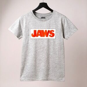Jaws Movie T-Shirt Universal‎ Studios Gray Graphic Tee Womens Small